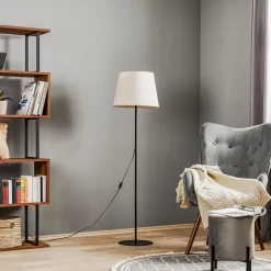 Gulvlampe Chicago med skærm i hør