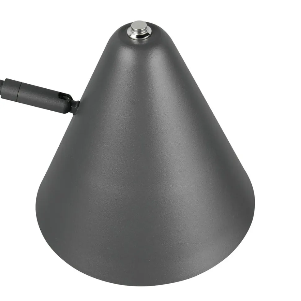 Gulvlampe Cosima, antracit, højde 126 cm, metal