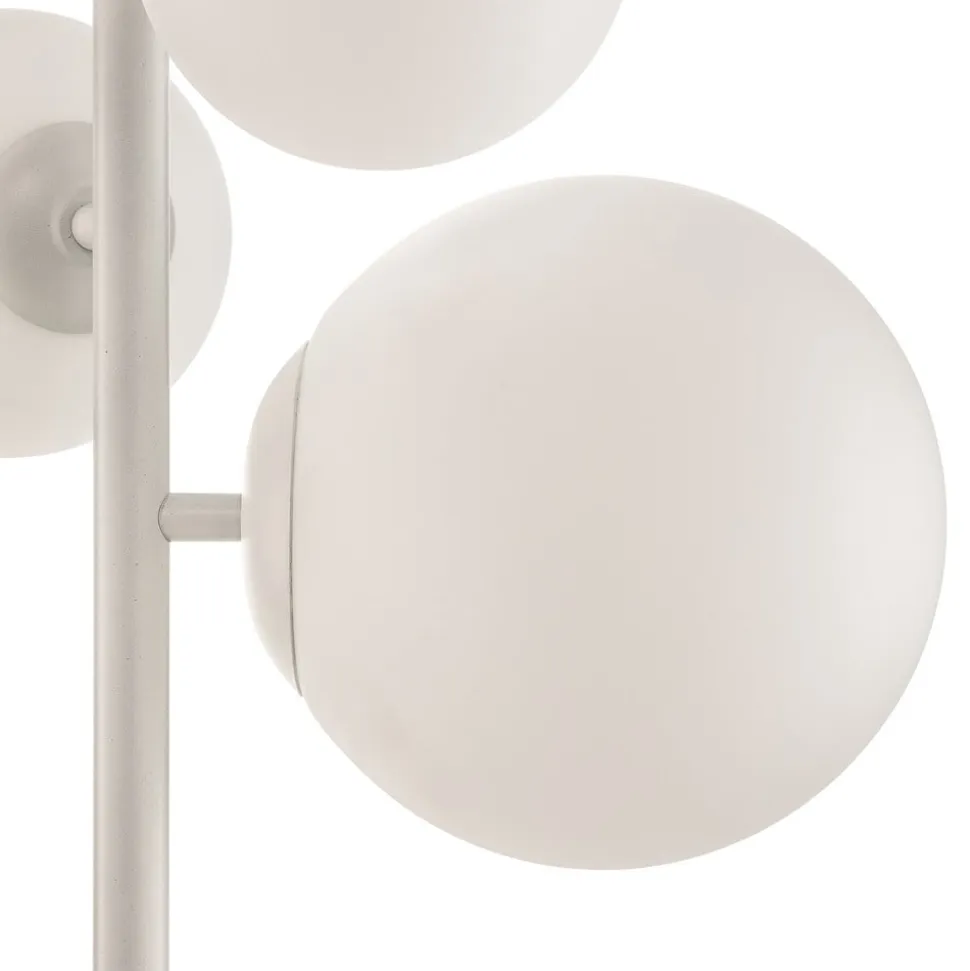 Gulvlampe Dione, 4 lyskilder, hvid
