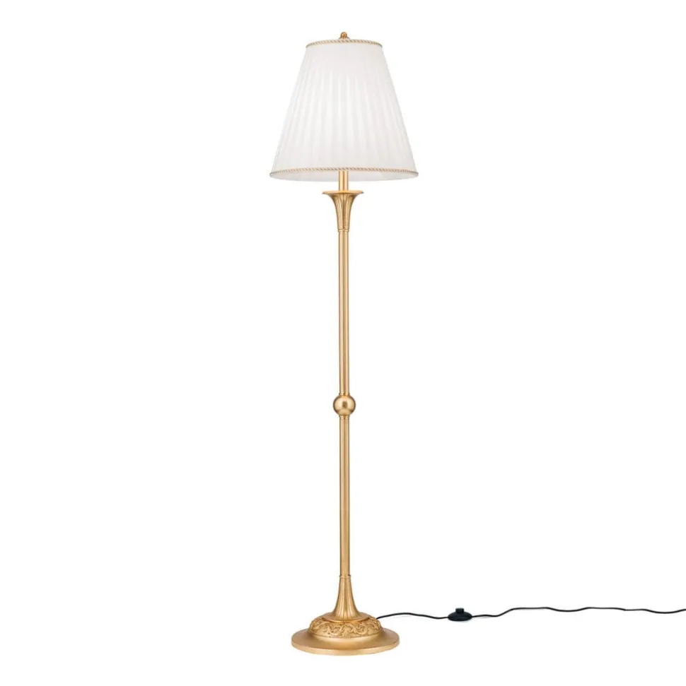 Gulvlampe Donata med plisséskærm