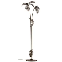 Gulvlampe Dubai i bladlook, 2 lyskilder, bronze