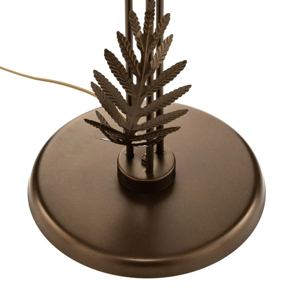 Gulvlampe Dubai i bladlook, 2 lyskilder, bronze