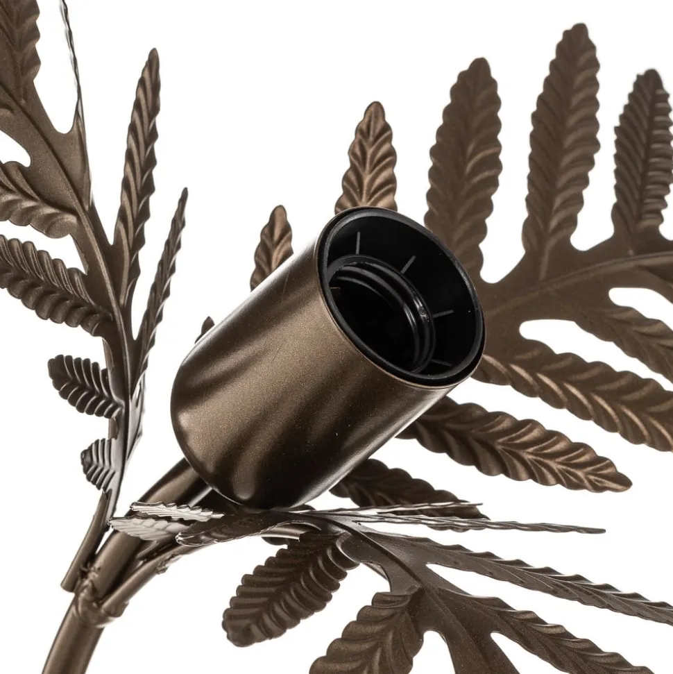 Gulvlampe Dubai i bladlook, 2 lyskilder, bronze