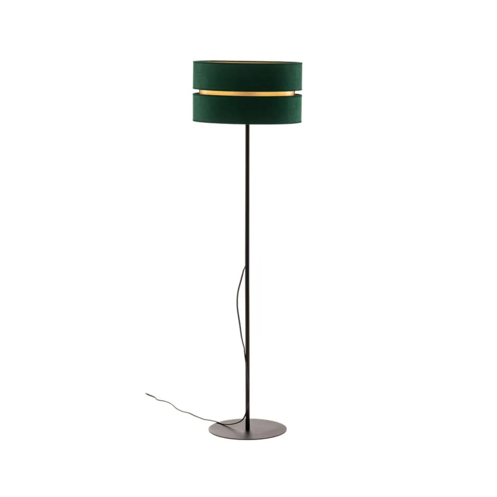 Gulvlampe Duo, grøn/guld, Ø 40 cm 1 lyskilde