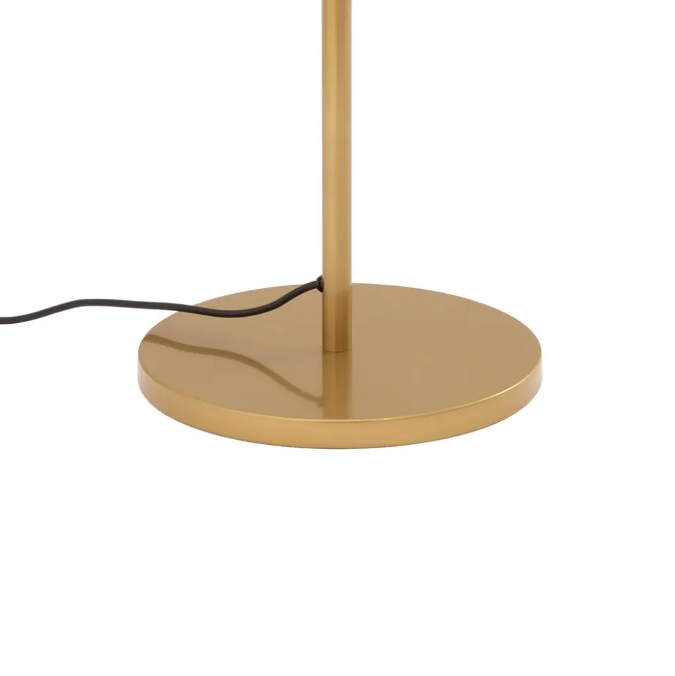 Gulvlampe Fazli, guld, glas/metal, højde 162 cm, E14