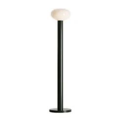 Gulvlampe Flo, grøn, højde 138 cm, 1 lyskilde, glas
