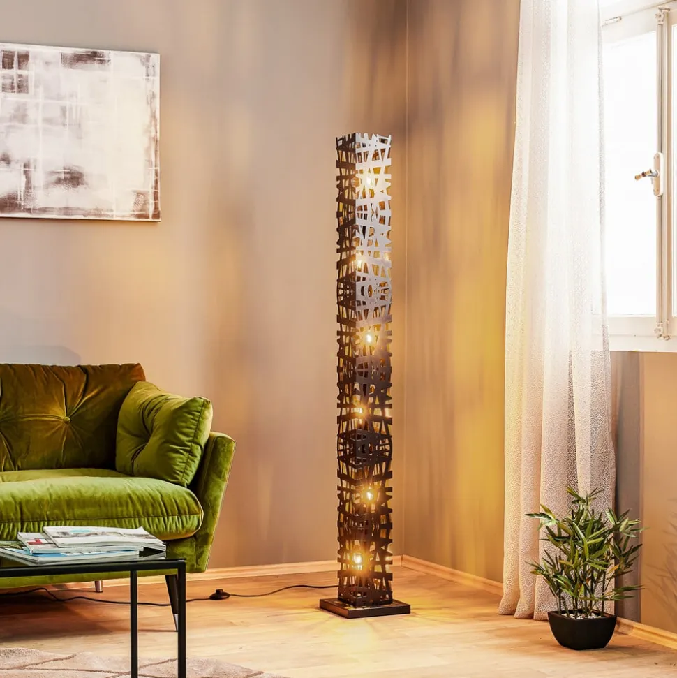 Gulvlampe Foresta i metal, højde 153 cm