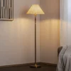 Gulvlampe HLM-9009-1E med tekstilskærm