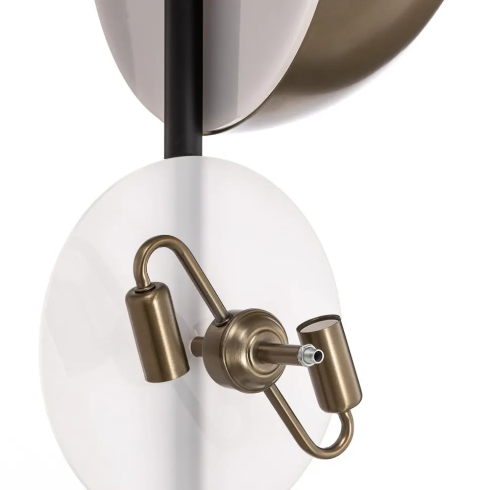 Gulvlampe LM-9113-2BSY, sort, metal, 180 cm høj, E14