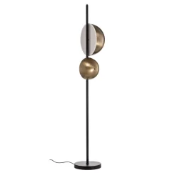 Gulvlampe LM-9113-2BSY, sort, metal, 180 cm høj, E14