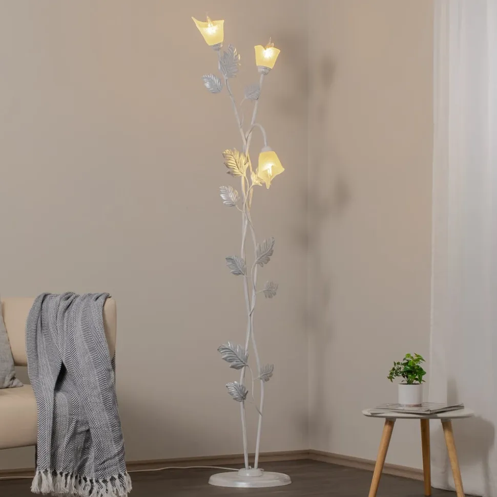 Gulvlampe Marilena i florentinsk stil med 3 lyskilder