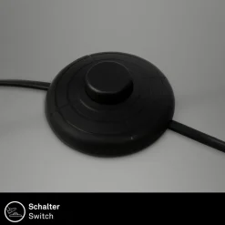 Gulvlampe Mata, brun, metal, stof, E27