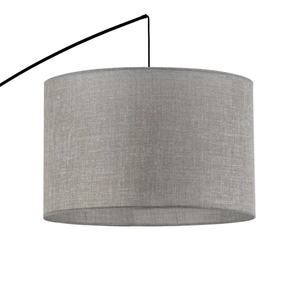 Gulvlampe Moby Gray med tekstilskærm