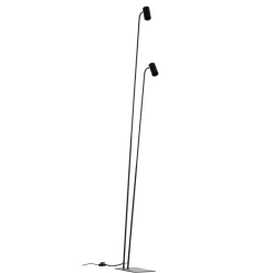 Gulvlampe Mono II, 2 lyskilder, sort