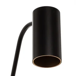 Gulvlampe Mono II, 2 lyskilder, sort/guld