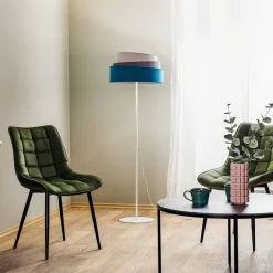 Gulvlampe Pastell Trio turkis/grå/lysegrå
