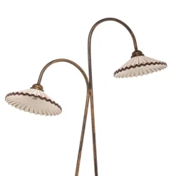 Gulvlampe Rosina med to keramiske skærme