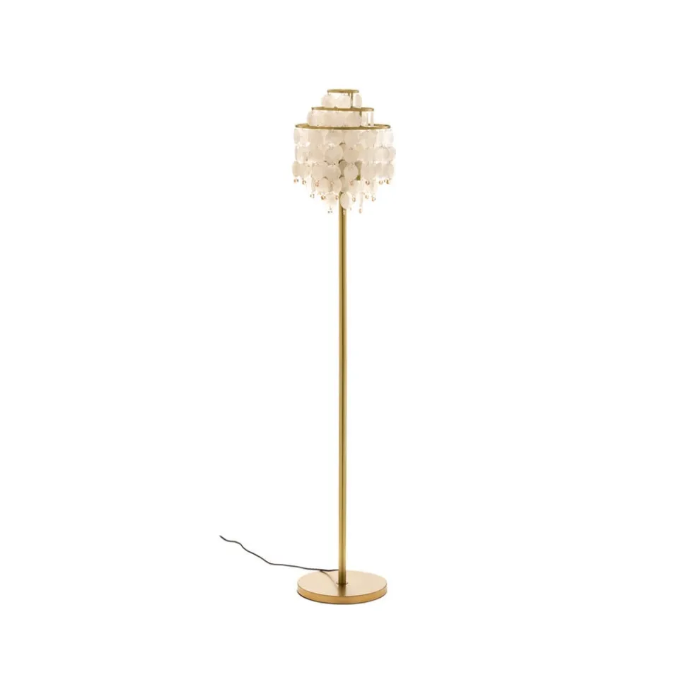 Gulvlampe Ruben med perlemorsskiver