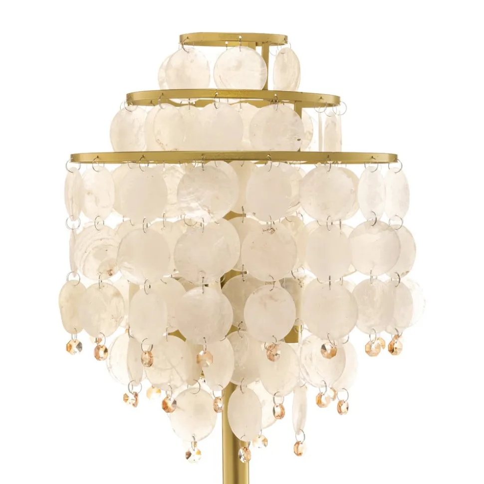Gulvlampe Ruben med perlemorsskiver