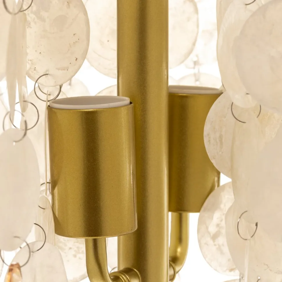 Gulvlampe Ruben med perlemorsskiver