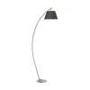 Gulvlampe Sinea, sølv/sort, højde 110 cm, jern, tekstil