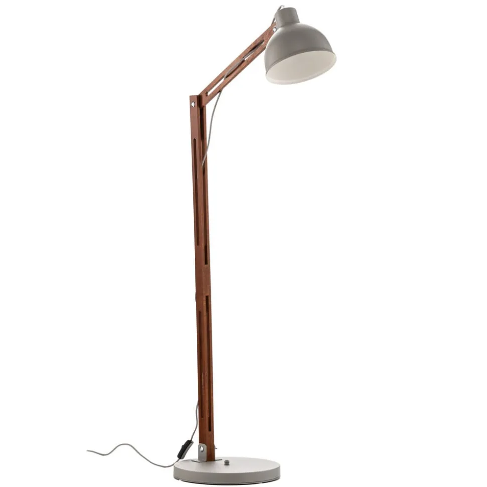 Gulvlampe Skansen, justerbar, grå