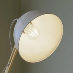 Gulvlampe Skansen, justerbar, hvid