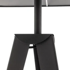 Gulvlampe Tago, treben, skærm sort/sølv