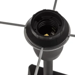 Gulvlampe Tago, treben, skærm sort/sølv