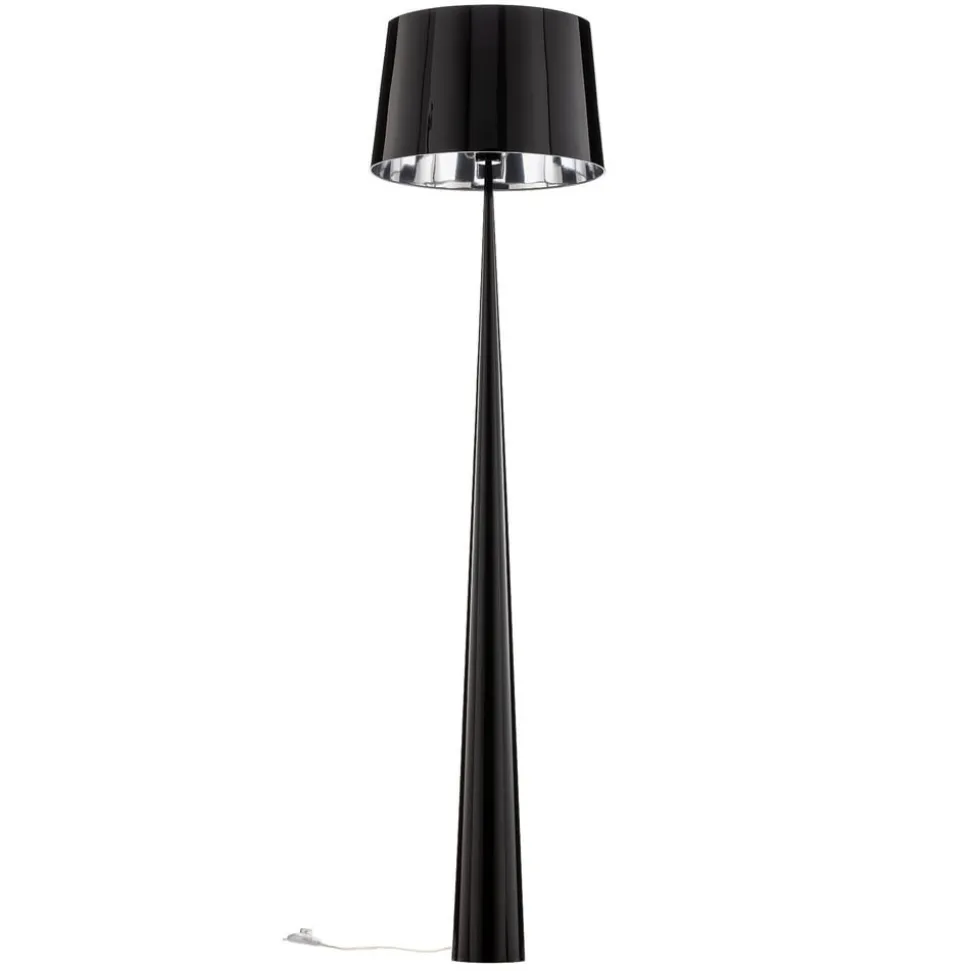 Gulvlampe Totem LS med krom-finish, sort