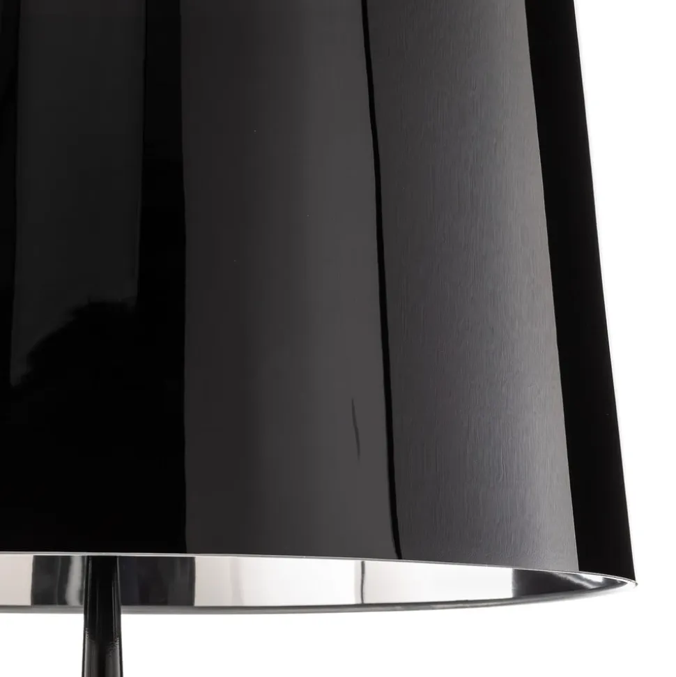 Gulvlampe Totem LS med krom-finish, sort