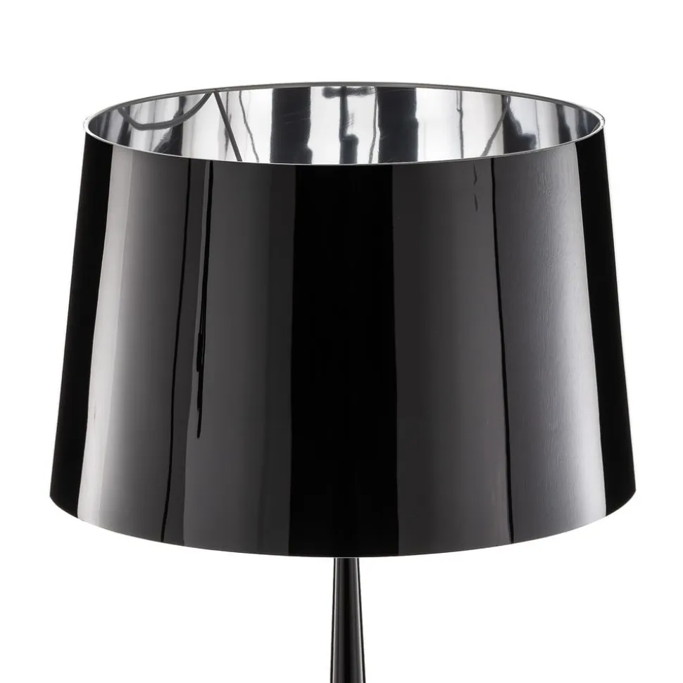 Gulvlampe Totem LS med krom-finish, sort