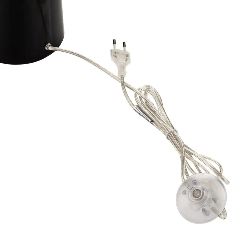 Gulvlampe Totem LS med krom-finish, sort