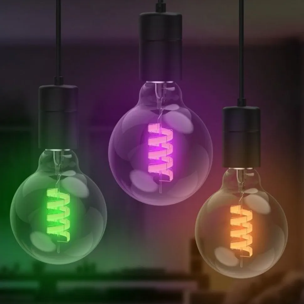 Hama Smart LED Filament E27 G95, WLAN, Matter, 4,9 W, RGBW
