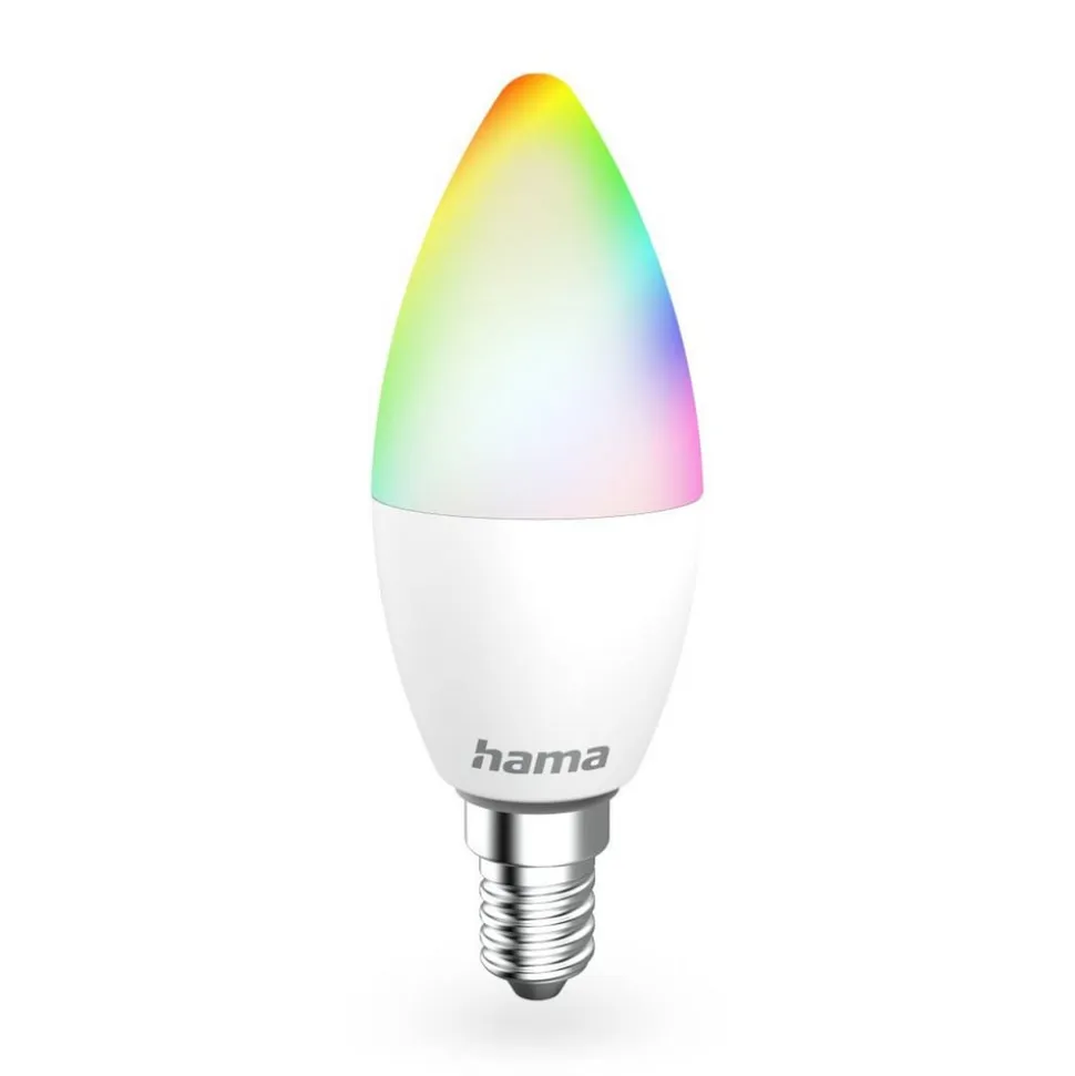 Hama Smart LED klar E14 C35 stearinlys WLAN Matter 4,9 W RGBW