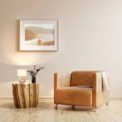 Hanke bordlampe, højde 31 cm, skærm sandfarvet