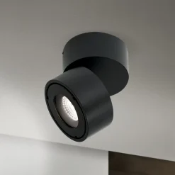 Harvey udendørs spotlampe, sort, Ø 10 cm, trykstøbt aluminium