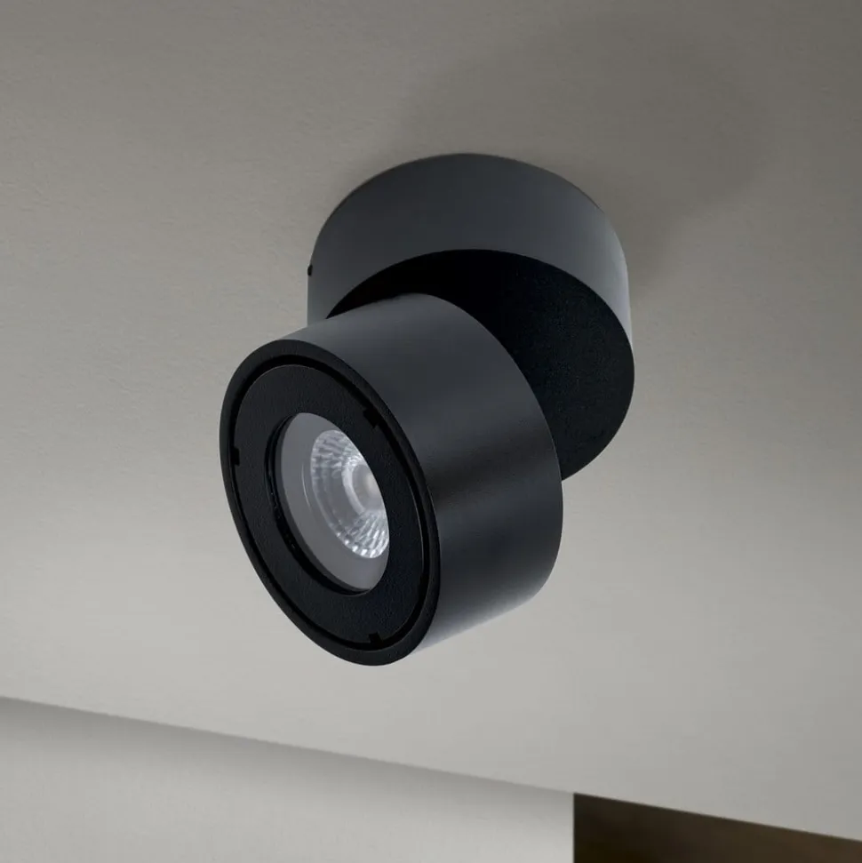 Harvey udendørs spotlampe, sort, Ø 10 cm, trykstøbt aluminium