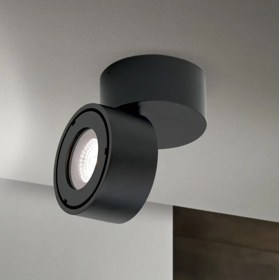 Harvey udendørs spotlampe, sort, Ø 10 cm, trykstøbt aluminium