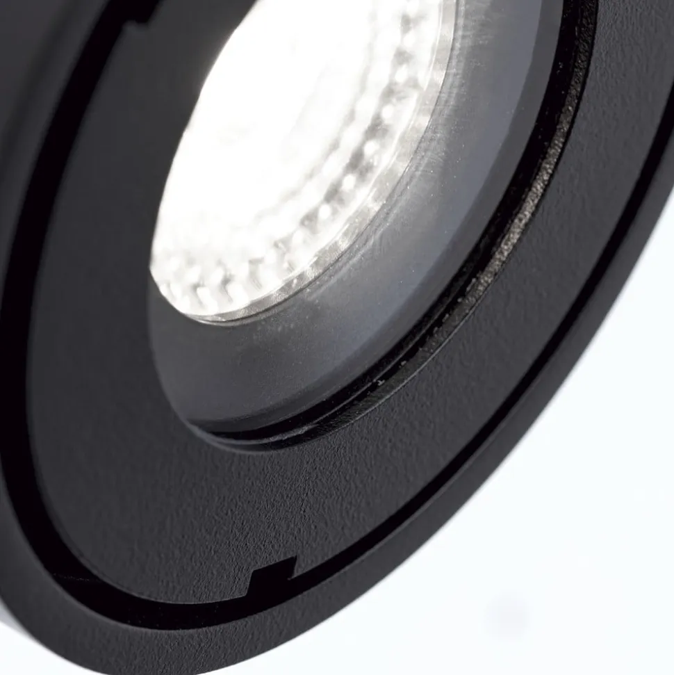 Harvey udendørs spotlampe, sort, Ø 10 cm, trykstøbt aluminium