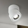 Harvey udendørs spotlampe, hvid, Ø 10 cm, trykstøbt aluminium