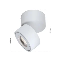 Harvey udendørs spotlampe, hvid, Ø 10 cm, trykstøbt aluminium