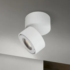 Harvey udendørs spotlampe, hvid, Ø 10 cm, trykstøbt aluminium