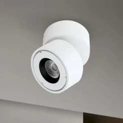 Harvey udendørs spotlampe, hvid, Ø 10 cm, trykstøbt aluminium
