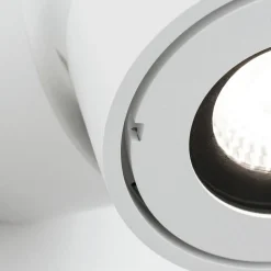Harvey udendørs spotlampe, hvid, Ø 10 cm, trykstøbt aluminium