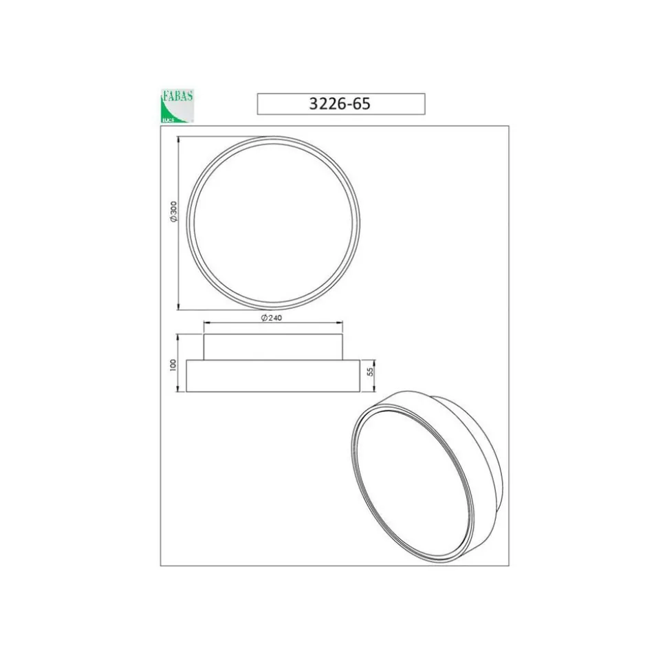 Hatton væglampe, Ø 30 cm, sensor, 2 x E27, hvid, IP65