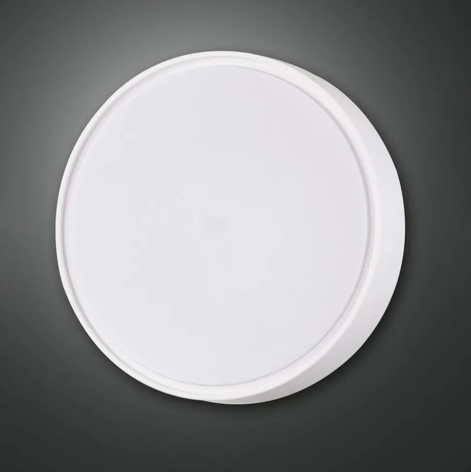 Hatton væglampe, Ø 30 cm, sensor, 2 x E27, hvid, IP65