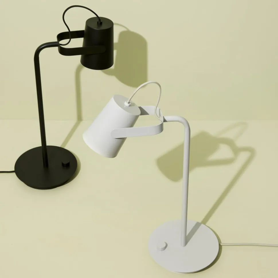 Hübsch Ardent bordlampe, lysegrå, jern, E14, højde 54 cm