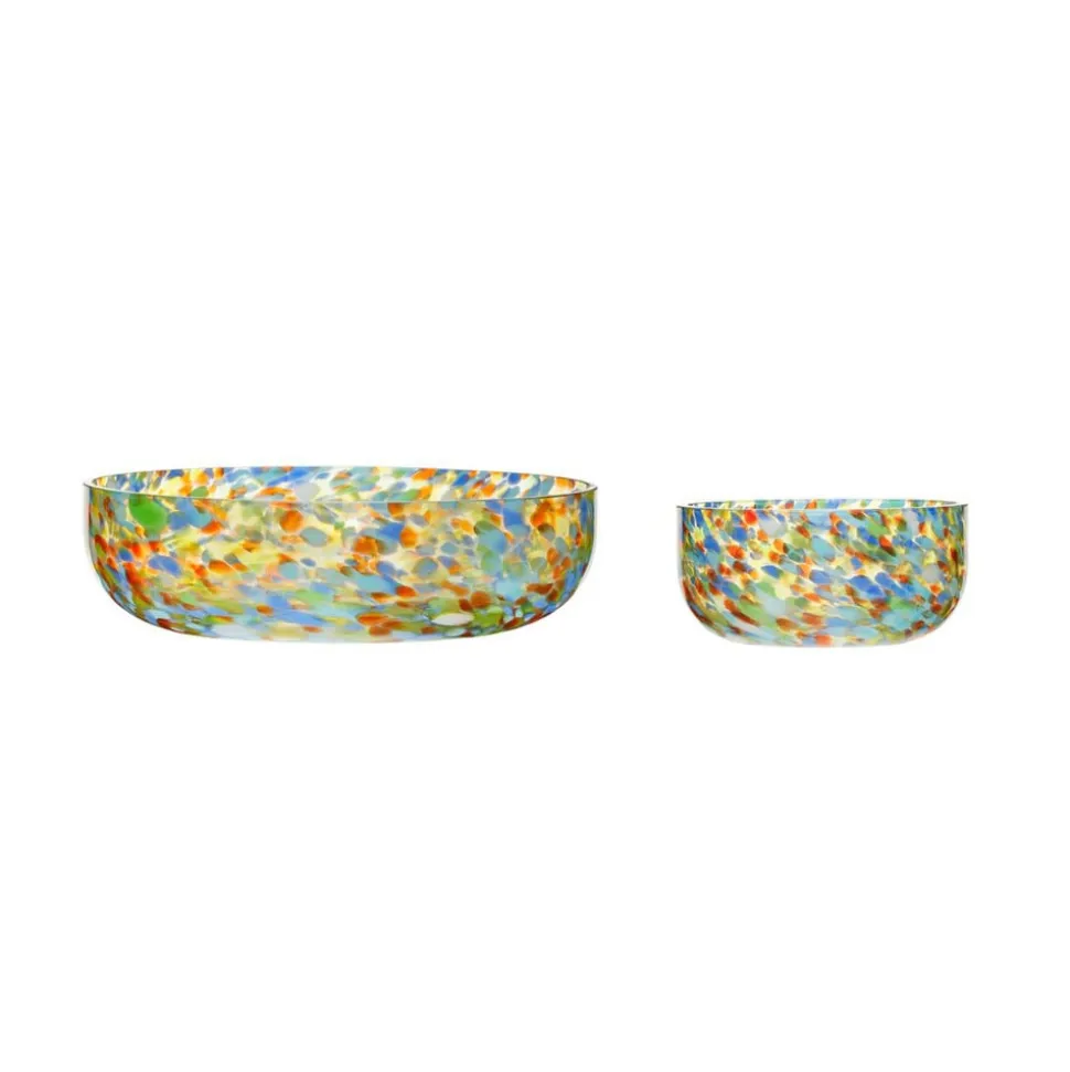 Hübsch Confetti-skål, sæt med 2, glas, Ø 15 & cm
