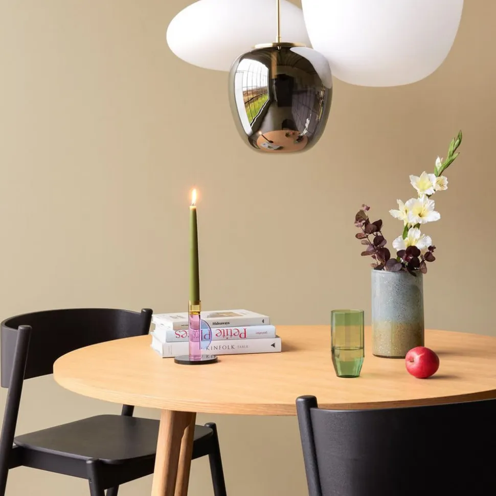 Hübsch Shimmer-vase, sæt med 2, glas, blå/brun